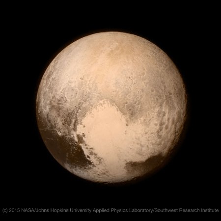 Pluto's Heart - Image credit:  NASA/Johns Hopkins University Applied Physics Laboratory/Southwest Research Institute