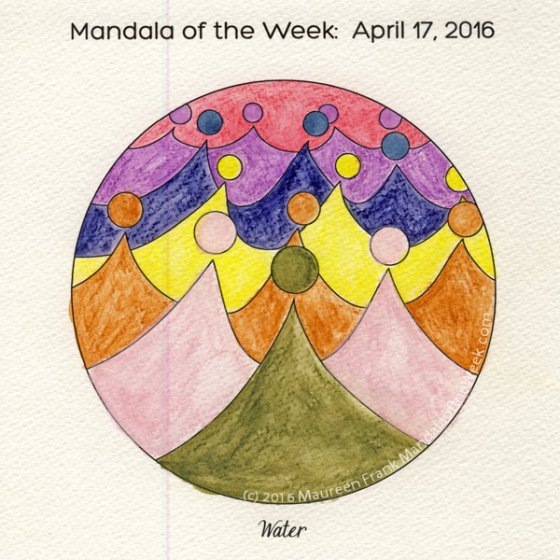 Water Mandala in Color by Maureen Frank