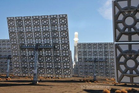 Crescent Dunes Solar Panels - from behind