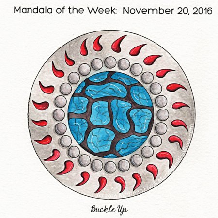 Buckle Up Mandala in Color by Maureen Frank (me)