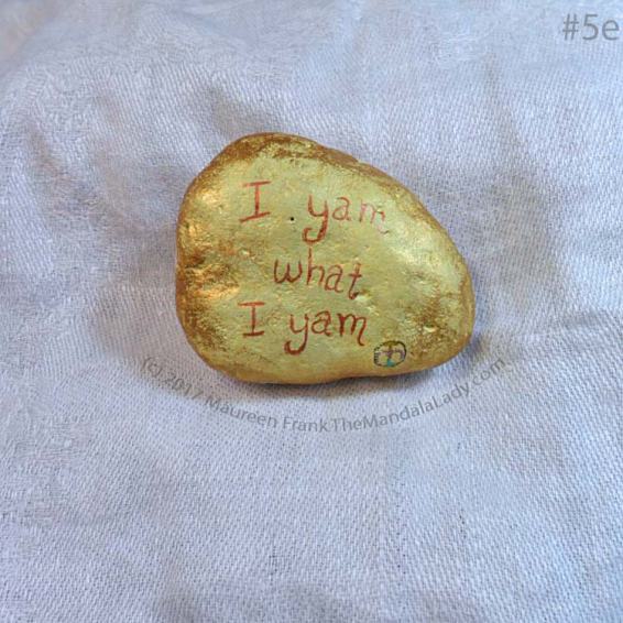 I Yam What I Yam MMS: 5e - completed stone back side view