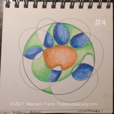 Community Mandala: 4 - add some blue