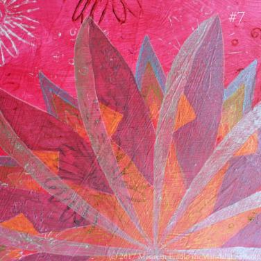 Windmill Mandala - pink - painting - The Mandala Lady - fuchsia