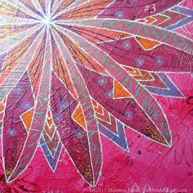 Windmill Mandala - pink - painting - The Mandala Lady - fuchsia